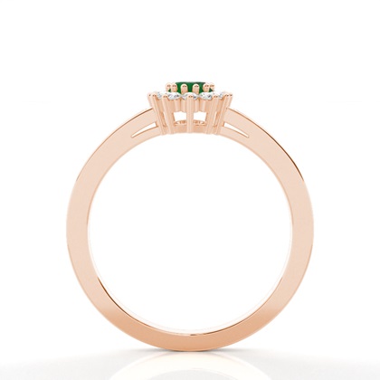 Smaragd Saphir Halo Verlobungsring In Einer Krappenfassung