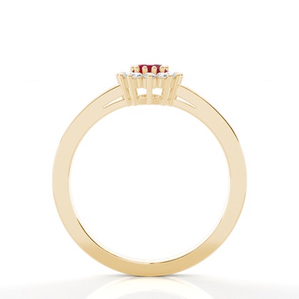 Yellow Gold Ruby Engagement Rings