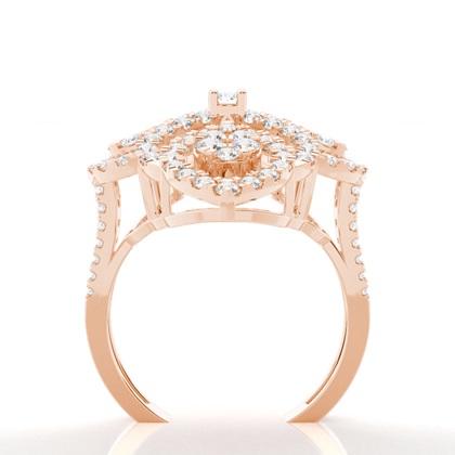 Rose Gold Statement Diamond Rings
