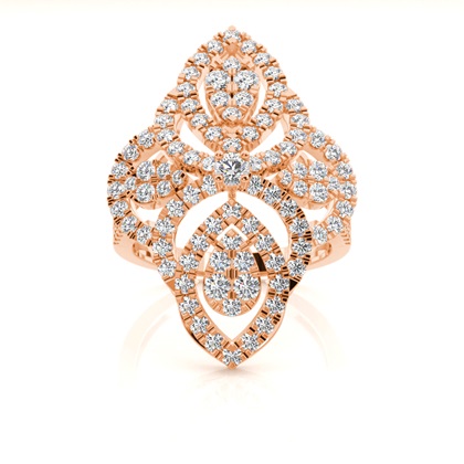 Rose Gold Statement Diamond Rings