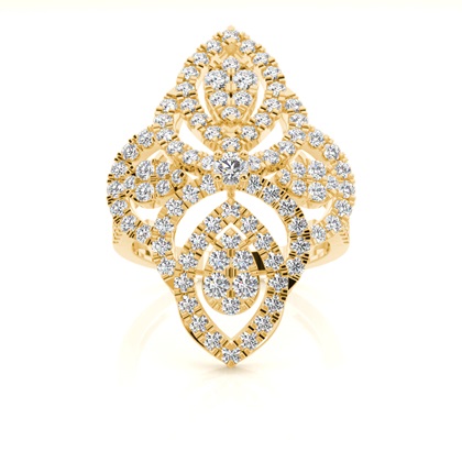 Yellow Gold Statement Diamond Rings