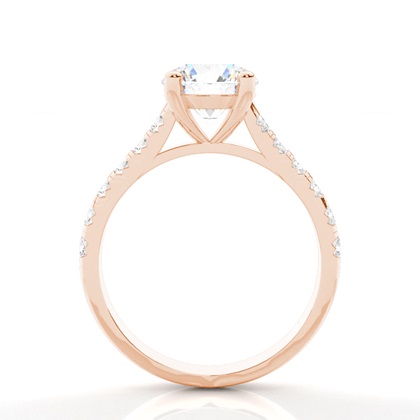 Rose Gold Side Stone Diamond Rings