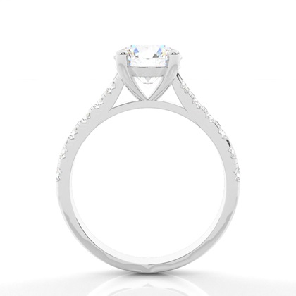 White Gold Side Stone Diamond Rings