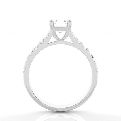 Emerald Side Stone Diamond Rings