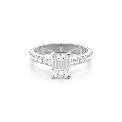 Emerald Side Stone Diamond Rings