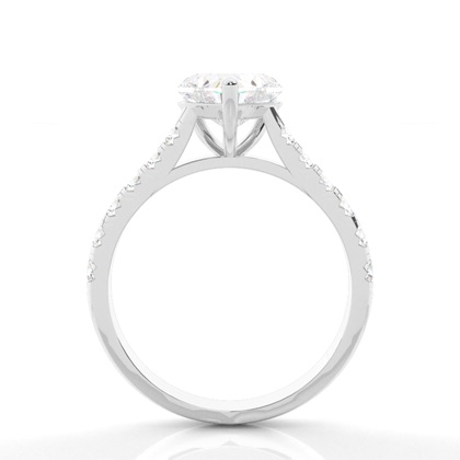 Heart Side Stone Diamond Rings