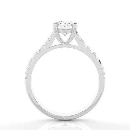 Oval Side Stone Diamond Rings