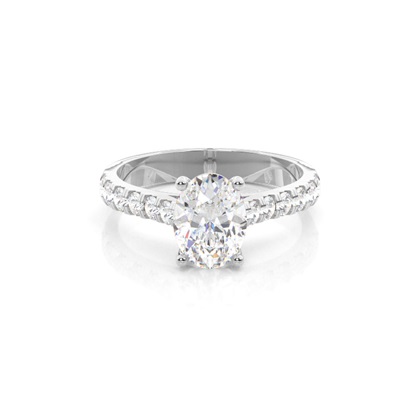 Oval Side Stone Diamond Rings