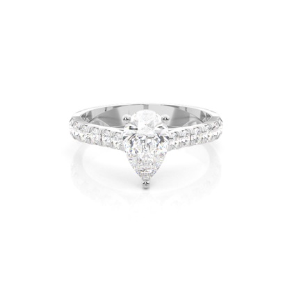Pear Shaped Diamond Engagement Rings