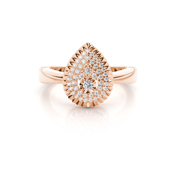 Plate Prong Setting Round Diamond Cluster Ring