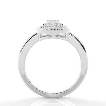 Round Cluster Diamond Rings