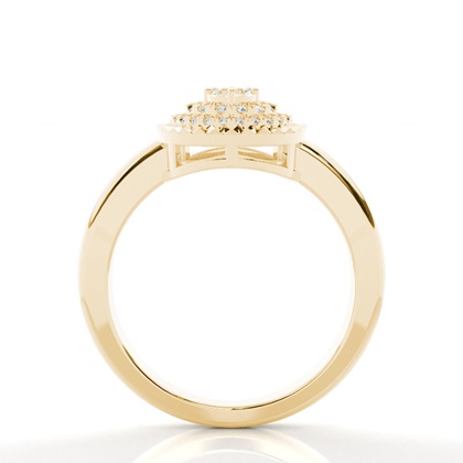 Yellow Gold Cluster Diamond Rings