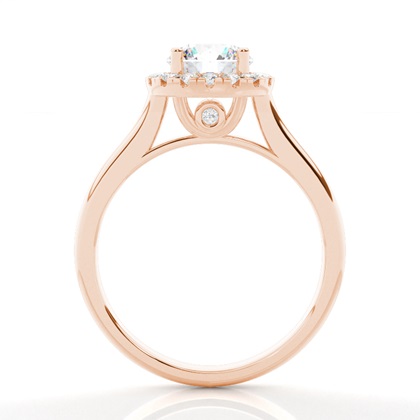 Rose Gold Halo Diamond Engagement Rings