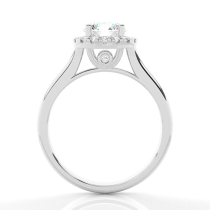 Round Diamond Halo Engagement Rings