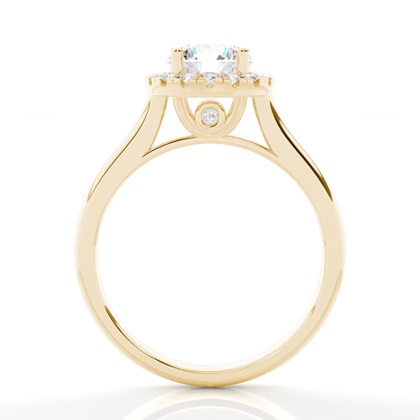 Yellow Gold Halo Engagement Rings