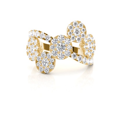 Yellow Gold Statement Diamond Rings
