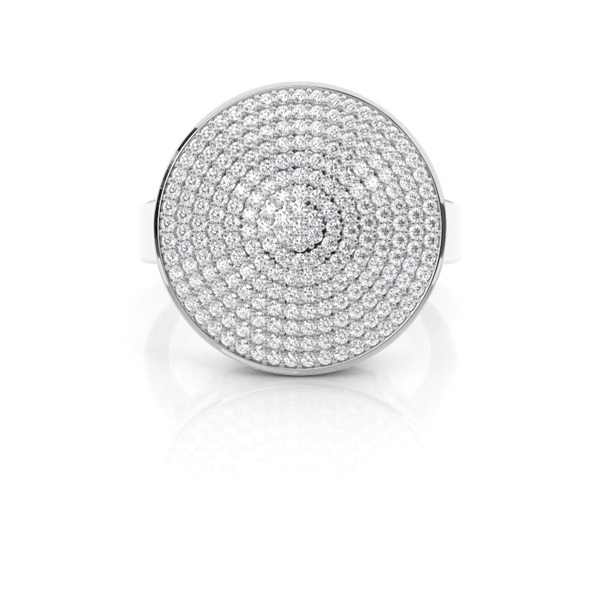 Prong Setting Round Diamond Cluster Ring