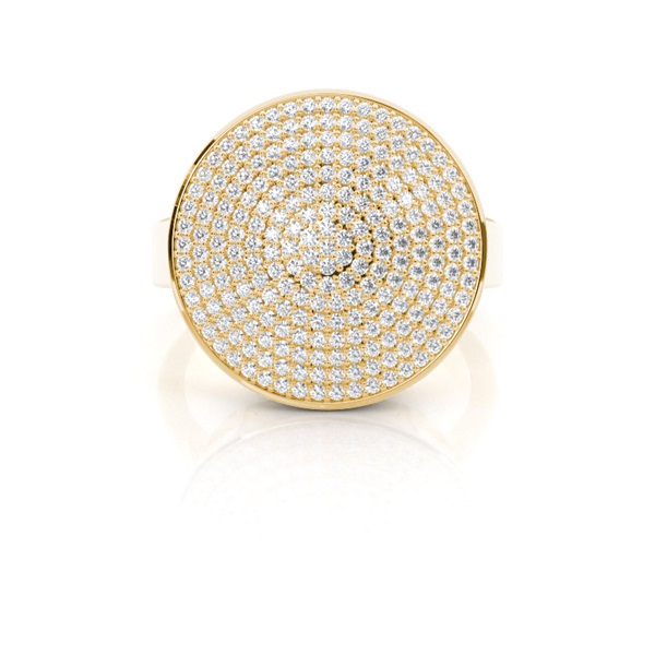Prong Setting Round Diamond Cluster Ring