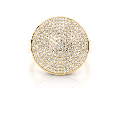 Yellow Gold Cluster Diamond Rings