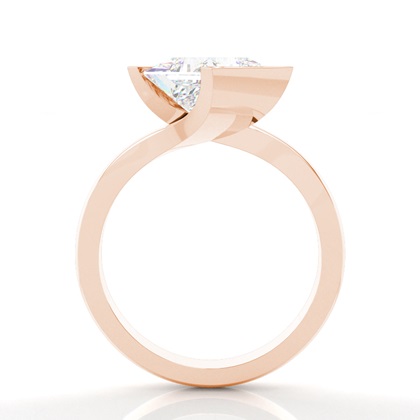 Rose Gold Solitaire Diamond Rings