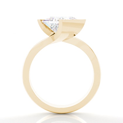 Yellow Gold Solitaire Diamond Rings 