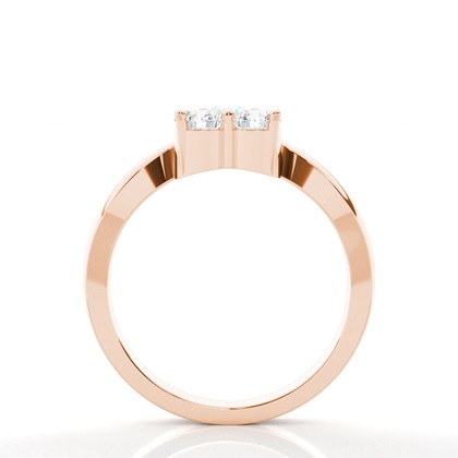 Rose Gold 3 Stone Diamond Rings