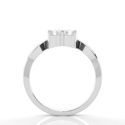 Lust auf runde Crossover Diamant-Verlobungsring