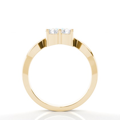 Yellow Gold Three Stone Diamond Rings