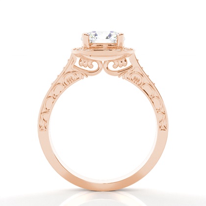 Rose Gold Vintage Diamond Engagement Rings