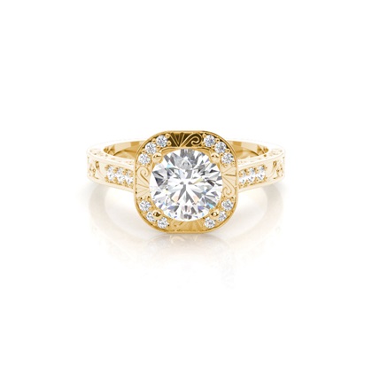 Yellow Gold Vintage Diamond Engagement Rings