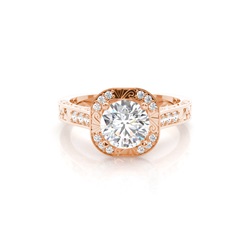 Round Diamond Vintage Engagement Ring