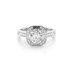 Round Diamond Vintage Engagement Ring