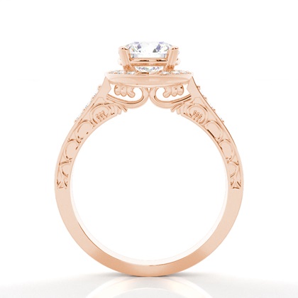 Rose Gold Vintage Diamond Engagement Rings