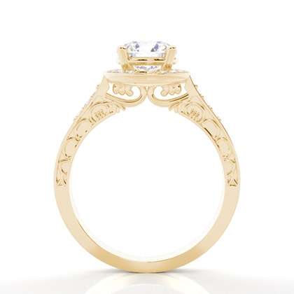 Yellow Gold Vintage Diamond Engagement Rings