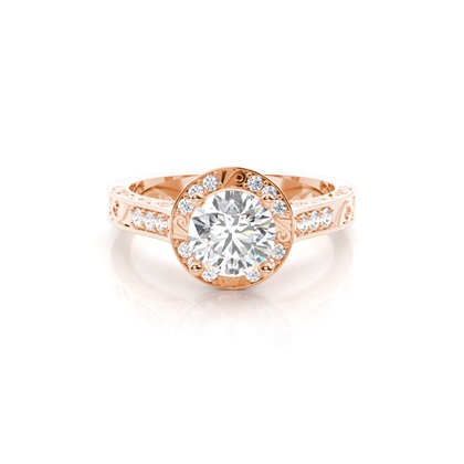Vintage Rose Gold Diamond Engagement Rings