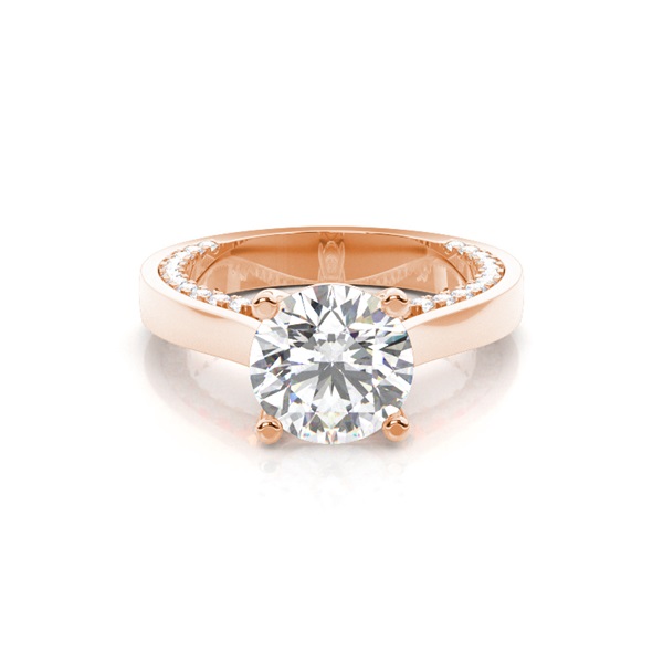 Elegant Round Diamond Engagement Ring