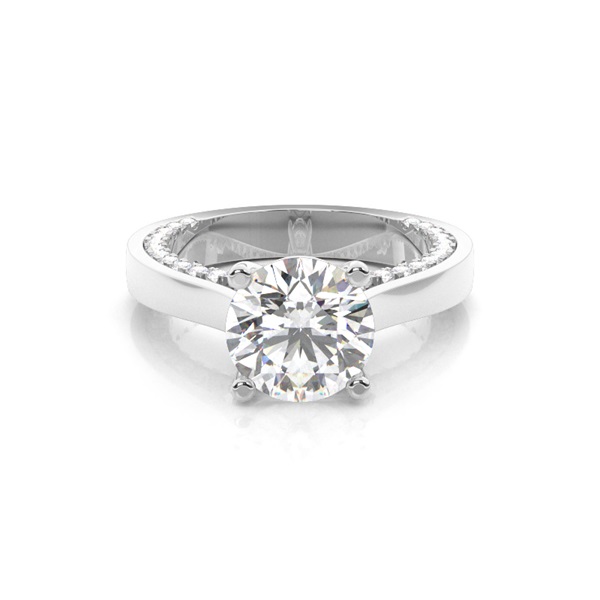 Elegant Round Diamond Engagement Ring
