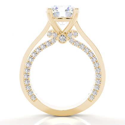 Yellow Gold Solitaire Diamond Engagement Rings 