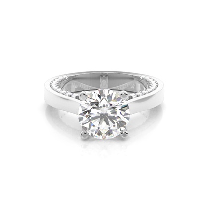 Elegant Round Diamond Engagement Ring