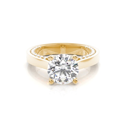 Yellow Gold Solitaire Diamond Engagement Rings