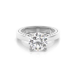 Eleganter runder Diamant-Verlobungsring