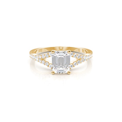 Smaragd Gelbgold Diamantringe