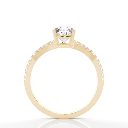 Pear Yellow Gold Diamond Rings