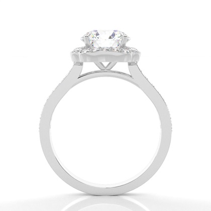 Round Diamond Halo Engagement Rings