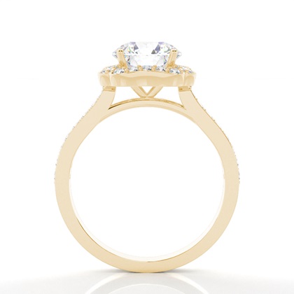 Yellow Gold Halo Engagement Rings