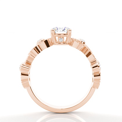 Rose Gold Side Stone Diamond Rings