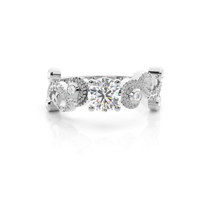 White Gold Side Stone Diamond Rings
