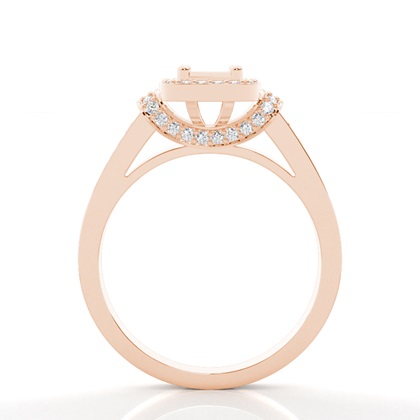 Rose Gold Cluster Engagement Rings
