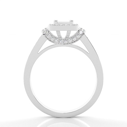 Pave Setting Round Diamond Cluster Ring