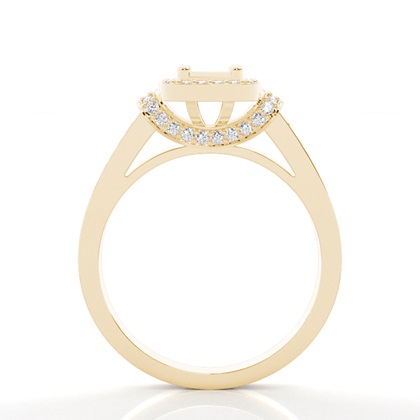 Yellow Gold Cluster Engagement Rings